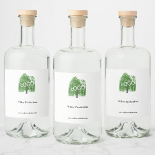 Business Logo Promotional Company Liquor Bottle Label