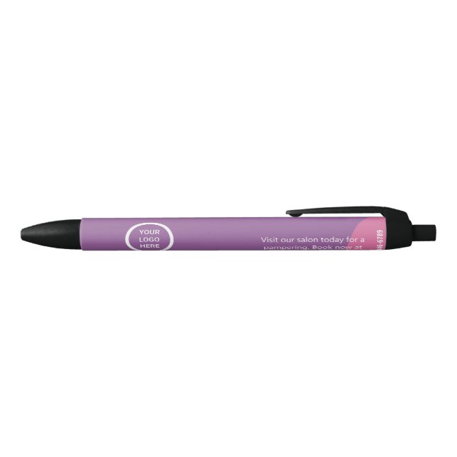 Business Logo Promotional Corporate Marketing Black Ink Pen (Top)