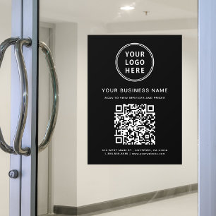Business Logo QR Code Black