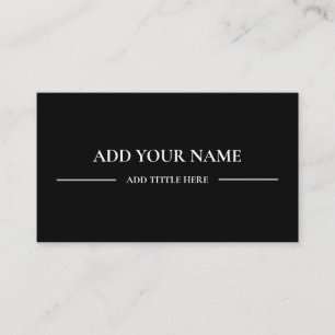 Business Logo QR Code   Black Modern Professional Card