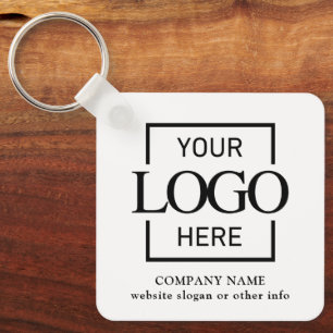 Business Logo & QR Code Branded Promotional Key Ring