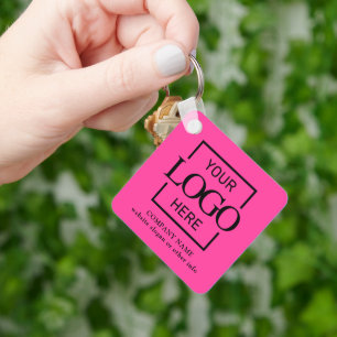 Business Logo & QR Code Branded Promotional  Key Ring