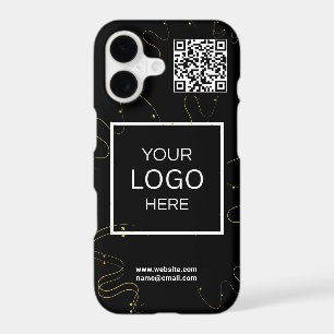 Business Logo QR Code Branding black