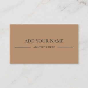 Business Logo QR Code   Brown Modern Professional Card