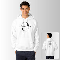 Business logo QR code Company brand swag Men White