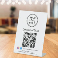 Business Logo QR Code Connect With Us Tabletop