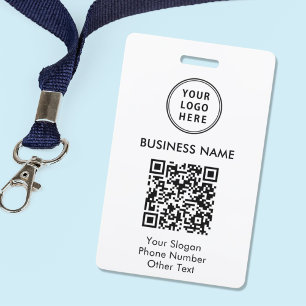 Business Logo QR Code ID Badge