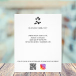 Business logo qr code instagram custom text flyer<br><div class="desc">Personalise and add your business logo,  name,  address,  your text,  your own QR code to your instagram account. Transparent  background,  you can add any background colour to match your brand.</div>