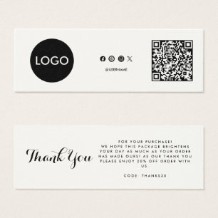 Business Logo QR Code Label Hang Tag
