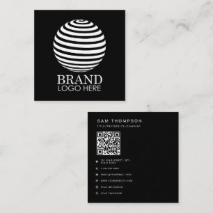 Business Logo QR Code Modern Minimalist  Calling Card