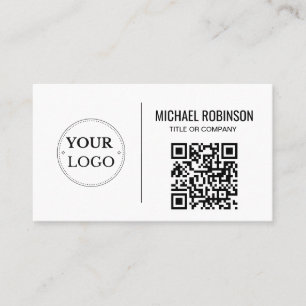 Business Logo QR Code Modern Professional Card