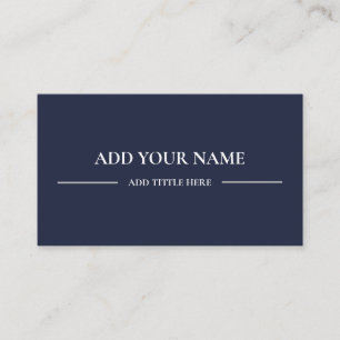 Business Logo QR Code   Navy Modern Professional Card