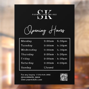 Business Logo Qr Code Opening Times Hours