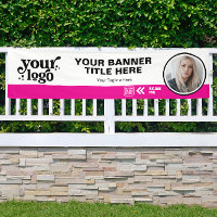 Business Logo QR Code Photo Indoor Outdoor Pink