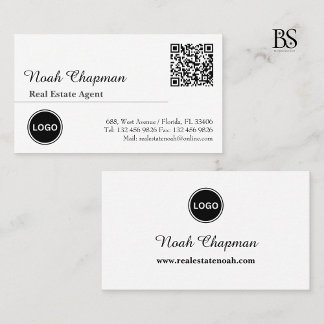 Business Logo QR code Professional Service Business Card