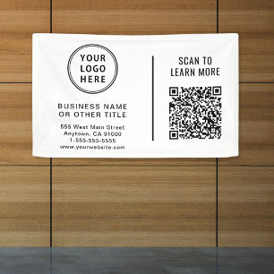 Business Logo QR Code Promotional Banner