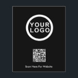 Business Logo QR Code Promotional Flyer | Black<br><div class="desc">Business Logo QR Code Promotional Flyer | Black. Add your custom logo,  QR code and optional text to this promotional flyer. Perfect for promoting products,  services and special events.</div>
