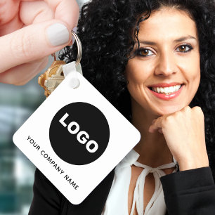 Business Logo QR Code Promotional Key Ring