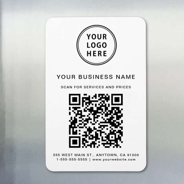 Business Logo QR Code Promotional Magnet (Creator Uploaded)