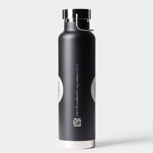 Business Logo QR Code Text Branding Promotion Water Bottle
