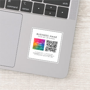 Business Logo QR Code Text Customer Template Tiny