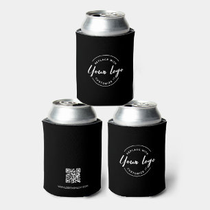 Business logo QR code website professional Custom Can Cooler