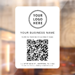 Business Logo QR Code White