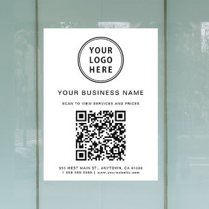 Business Logo QR Code White