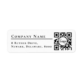 Business Logo Qr Code white Return Address