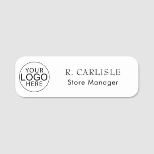 Business Logo Retail Employees Name Tag