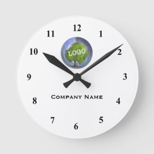 Business Logo Round Clock