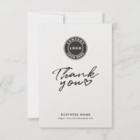 Business Logo Script Modern Thank You