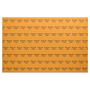Business Logo Seamless Pattern on Orange Colour Fabric