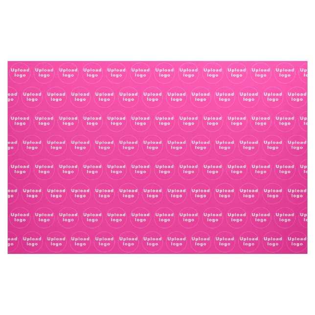 Business Logo Seamless Pattern on Pink Fabric (Yard)