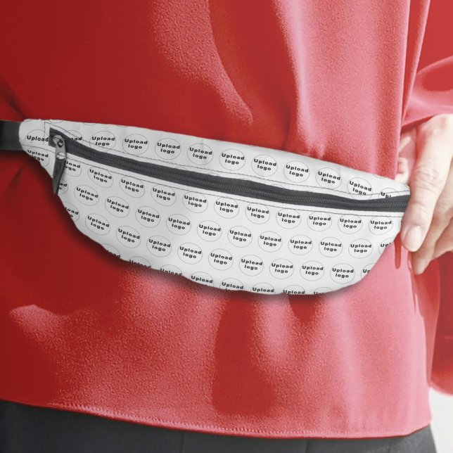 Business Logo Seamless Pattern on White Fanny Pack (Business logo seamless pattern on white fanny pack)
