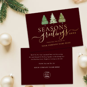 Business Logo Seasons Greetings Script Gold