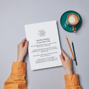 Business Logo   Simple Black White Custom Flyer