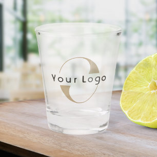 Business logo Simple clean minimal Company Brand Shot Glass