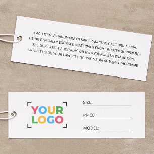 Business Logo Simple Clothing Business Price Tag