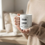 Business Logo Simple Minimal Coffee Mug<br><div class="desc">Add your logo.</div>