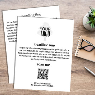 Business Logo Simple Minimalist Flyer Black