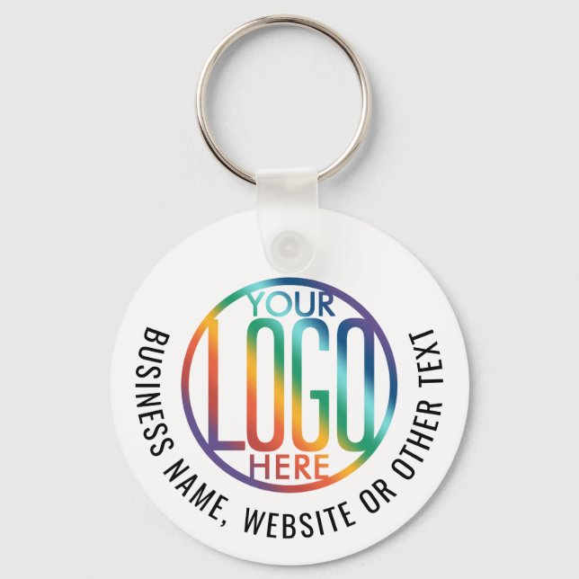 Business Logo Simple Modern Corporate Promotional Key Ring (Front)