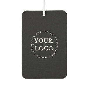 Business Logo Simple Professional Modern Black Car Air Freshener