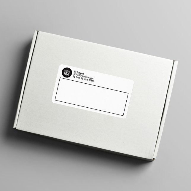 Business Logo Simple Return Address  (Add your logo business shipping logo.)