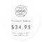 Business Logo | Simple White Price Tag Sticker