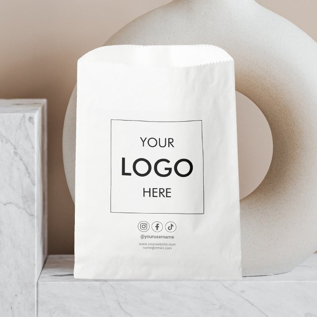 Business Logo Social Media Minimal Favour Bags (Creator Uploaded)