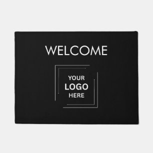 Business Logo   Stylish Black Modern Professional  Doormat