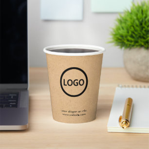 Business Logo Stylish Modern Professional coffee Paper Cups