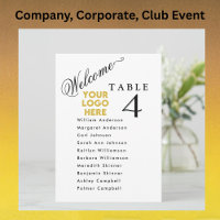 Business Logo Table Event Seating Plan Cards 
