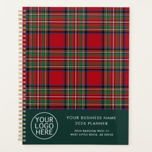 Business Logo Tartan Corporate Employee 2026 Plaid Planner